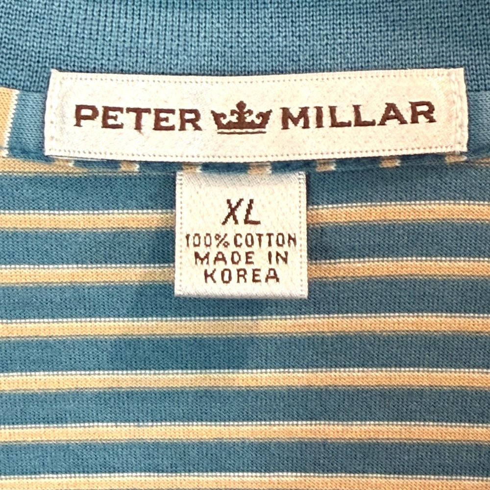 Peter Millar TPC Sawgrass Striped Men's XL Golf Polo PGA Players Championship - Picture 5 of 7